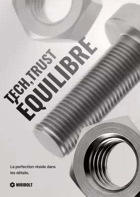 Publicité industrielle moderne grise