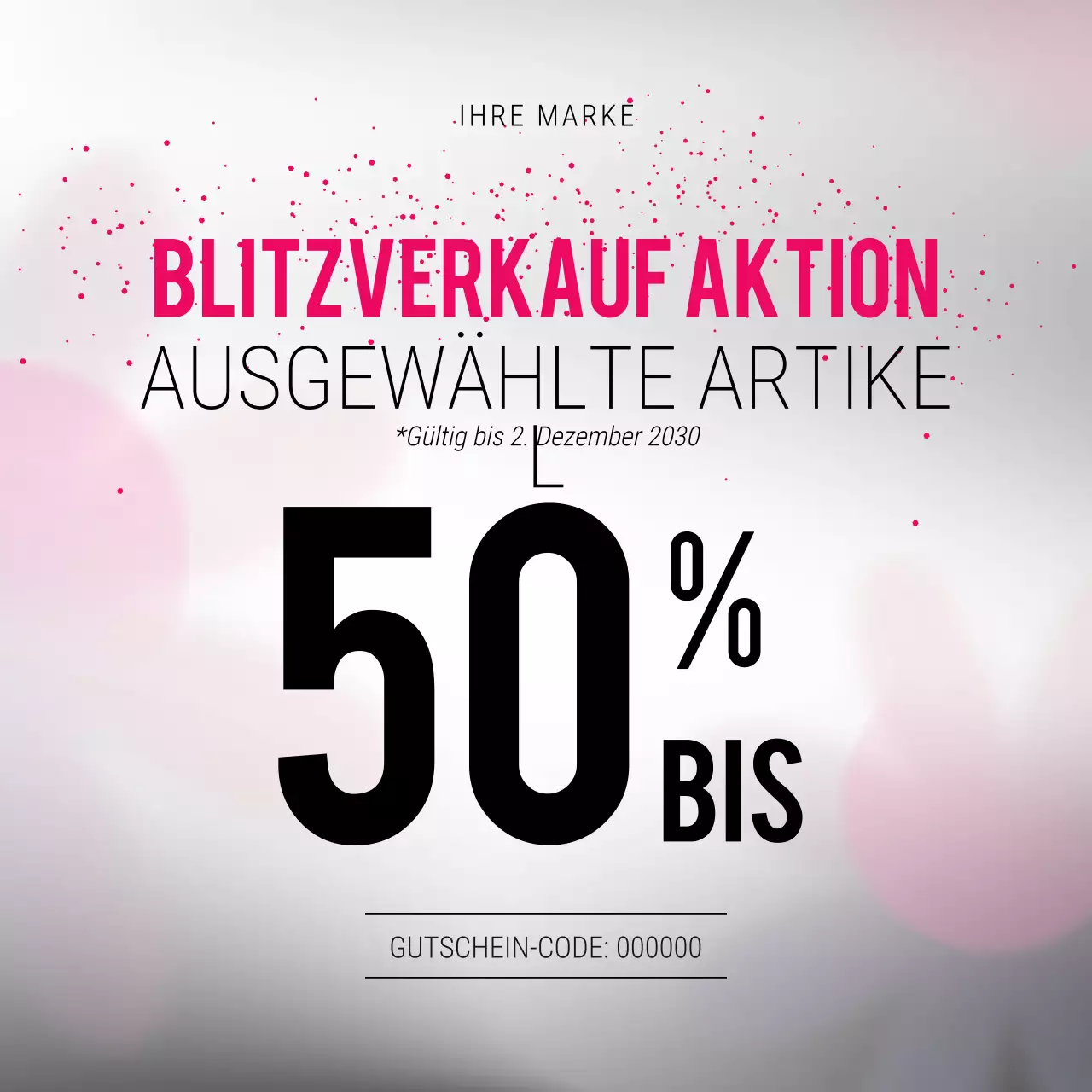 Blau-Weiß-Minimalismus-Bundle: Gutscheinaktion für Social Media zum neuen Jahr