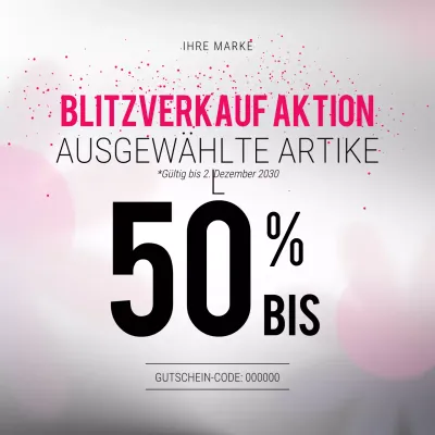 Blau-Weiß-Minimalismus-Bundle: Gutscheinaktion für Social Media zum neuen Jahr