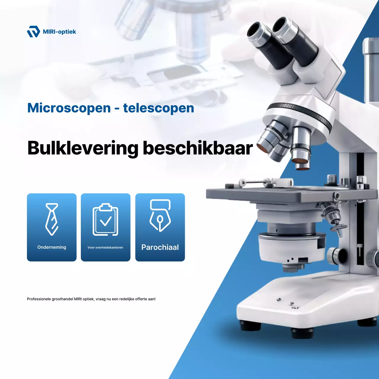 Blauwe moderne wetenschapsadvertentie