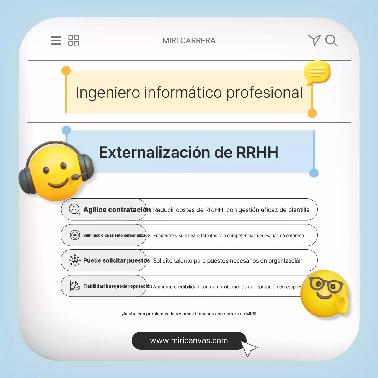 Promoción del servicio de recursos humanos Sky Blue Clean