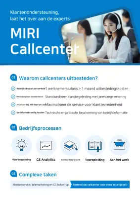 Blauwe moderne callcenter service promotie