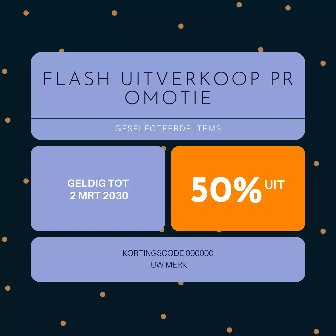 Blue Black Bento Grid Bundle Coupon Promo voor Nieuwjaar Social Media