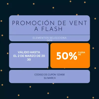 Cupón promocional del paquete Bento Grid azul y negro para redes sociales de Año Nuevo