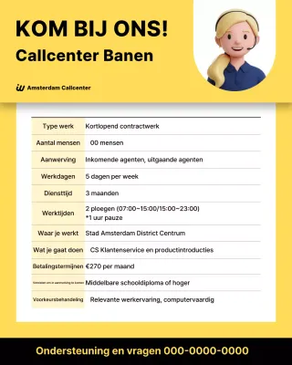 Gele eenvoudige vacature