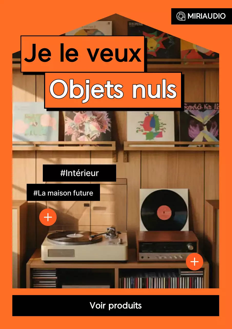 Promotion des produits d'intérieur rétro orange