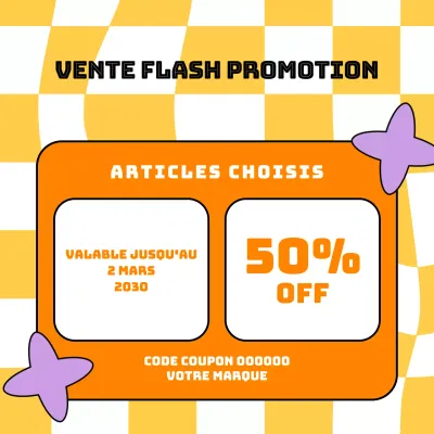 Offre spéciale sur les réseaux sociaux : coupon pour le Nouvel An sur le pack Orange Green Flat pour les réseaux sociaux