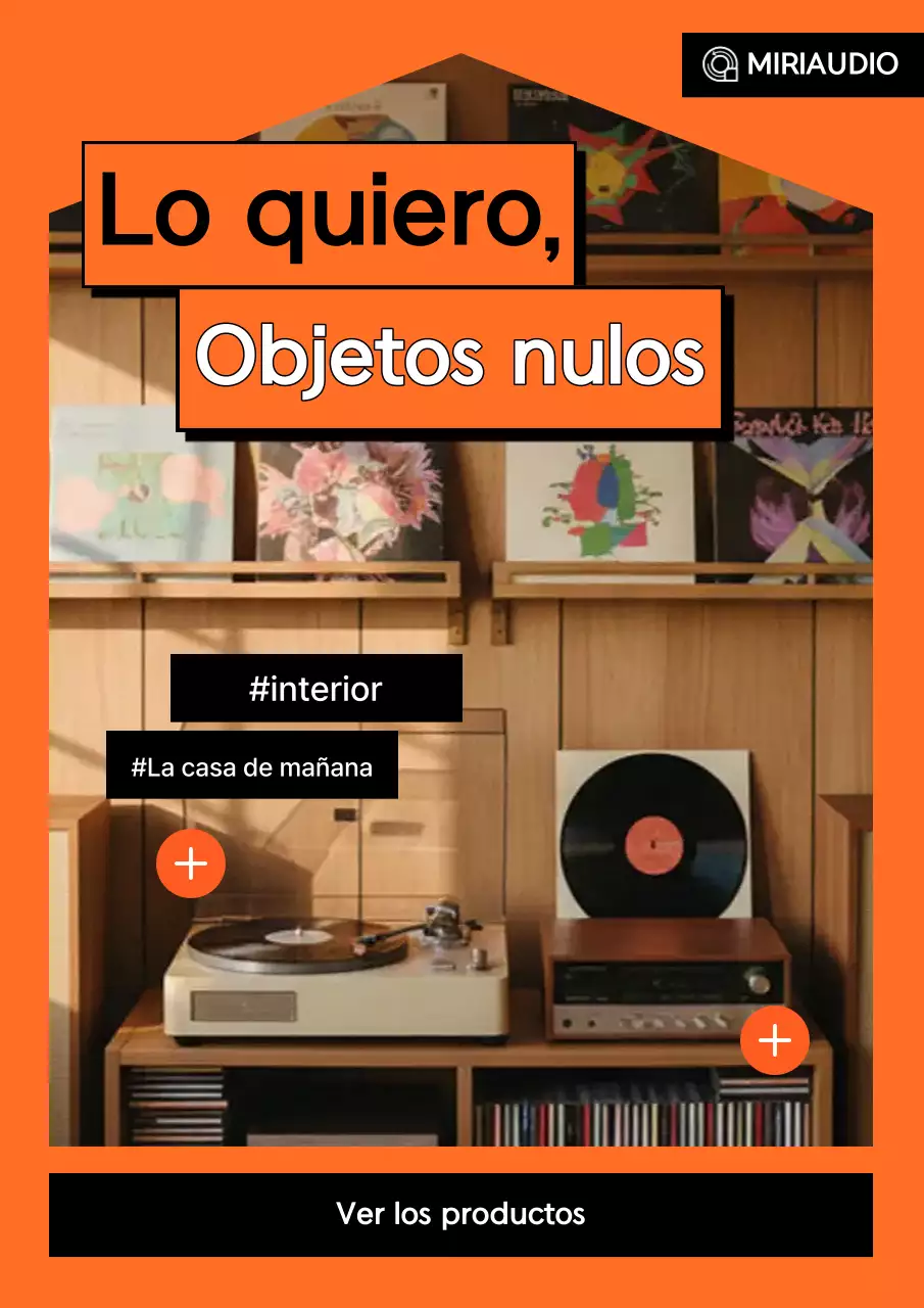 Promoción de productos de interior retro naranja