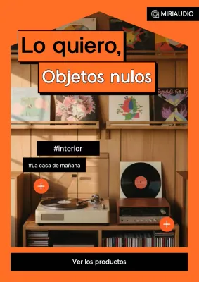Promoción de productos de interior retro naranja