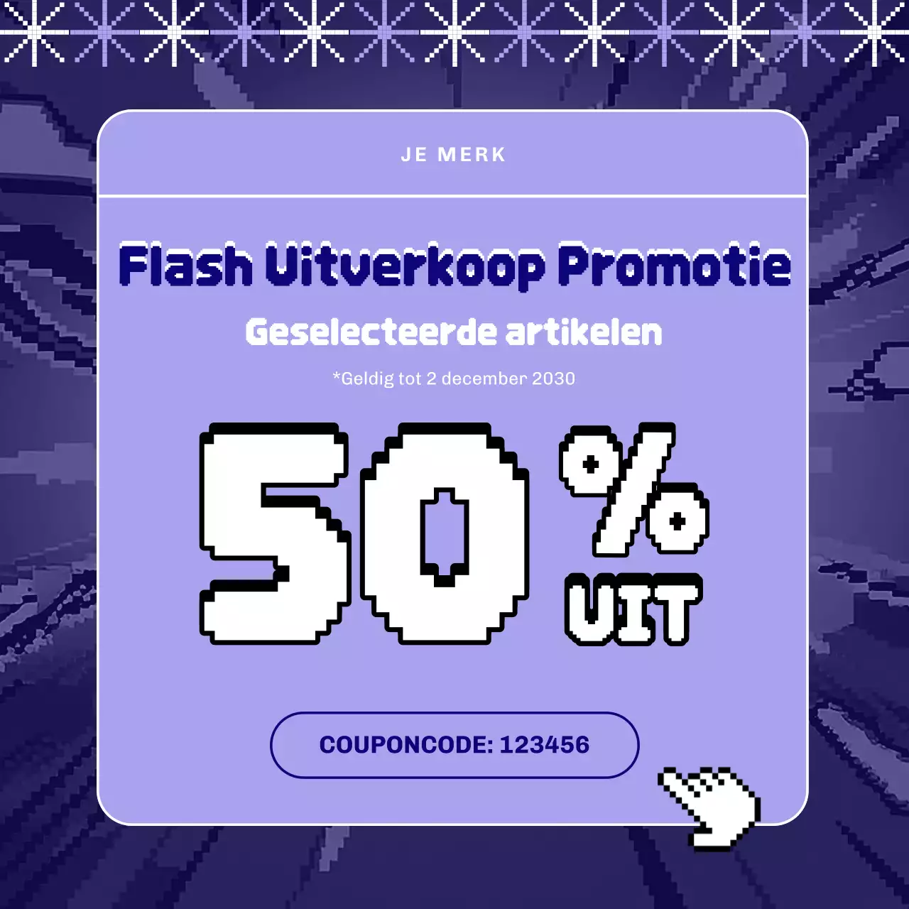 Paarsroze Y2K-bundelcouponpromotie voor sociale media in het nieuwe jaar