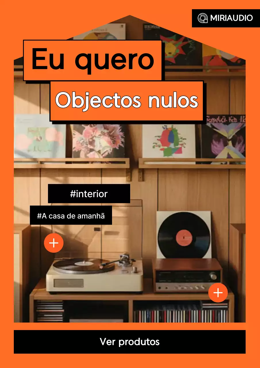 Promoção de produto de decoração retrô laranja