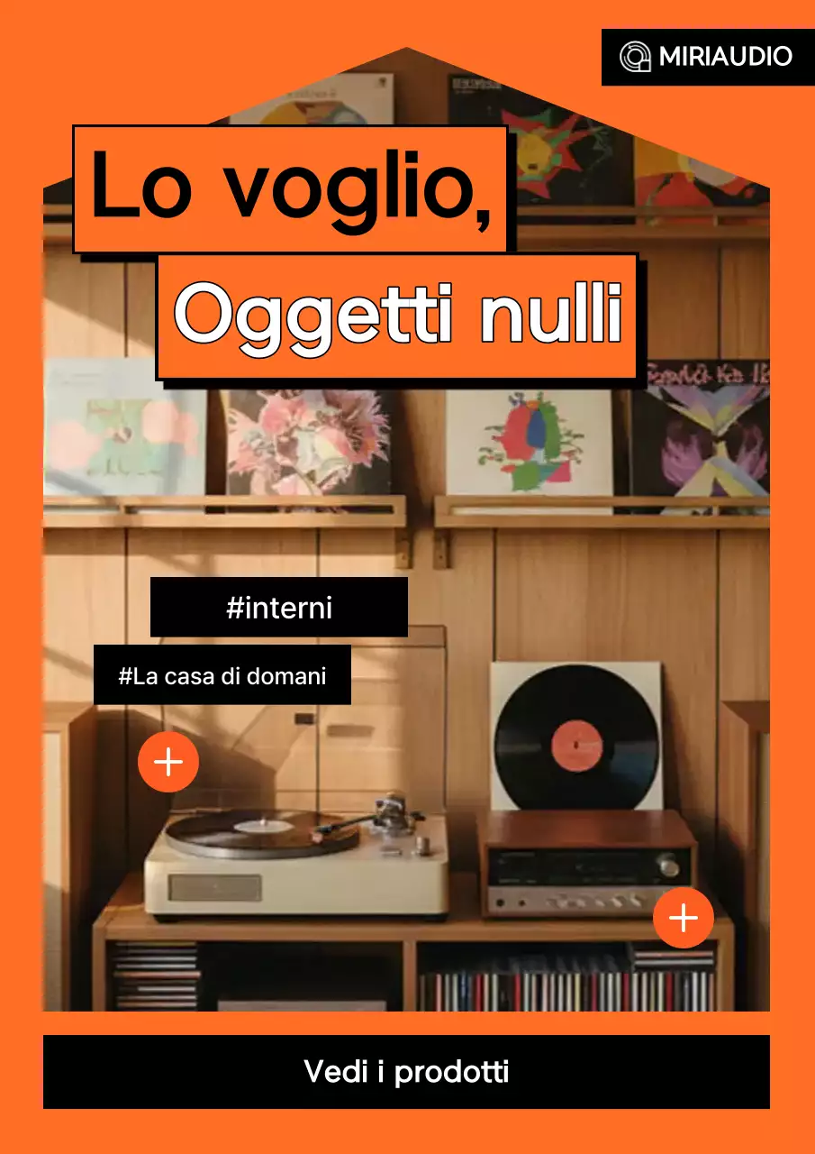 Promozione del prodotto per interni retrò arancioni