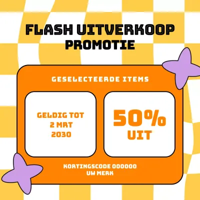 Oranje Groene Flat Bundle Coupon Promo voor Nieuwjaar Social Media