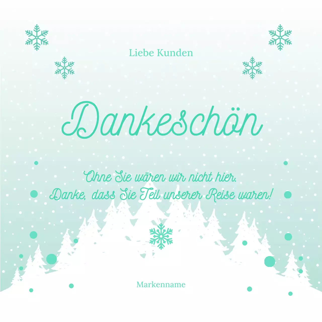 Grüne und beige minimalistische Weihnachtsgruß-Sozialmedien-Karte