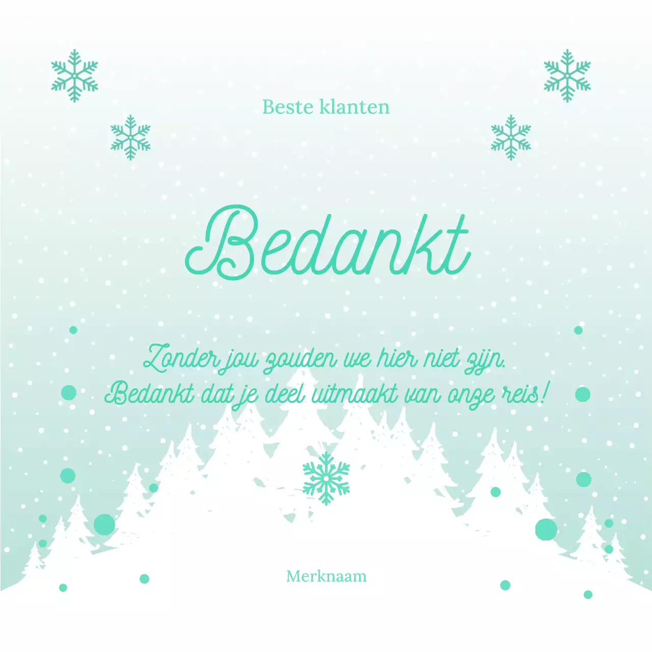 Groen en beige minimalistisch kerstgroet social media vierkant