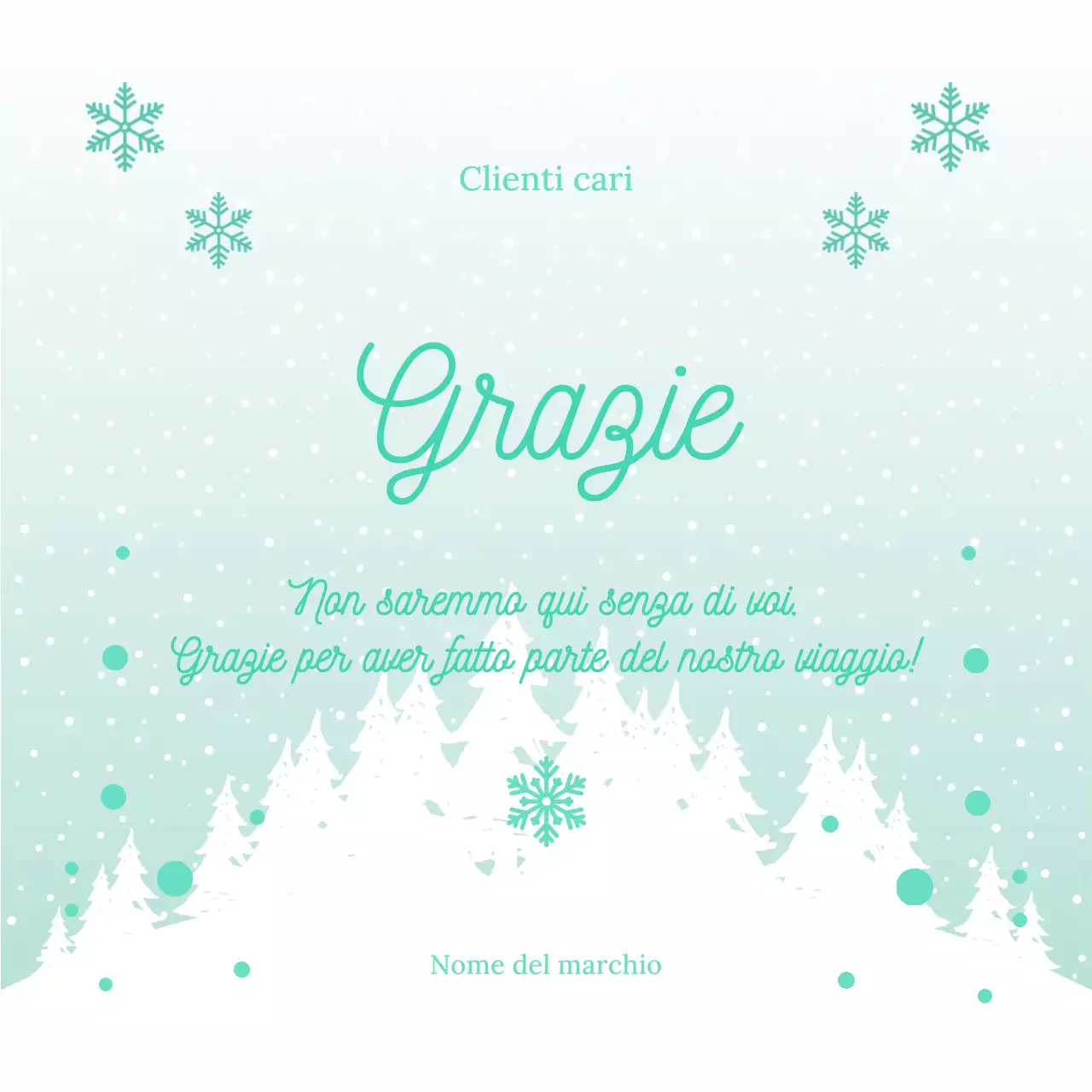 Social Media Square con auguri di Natale minimalisti verdi e beige