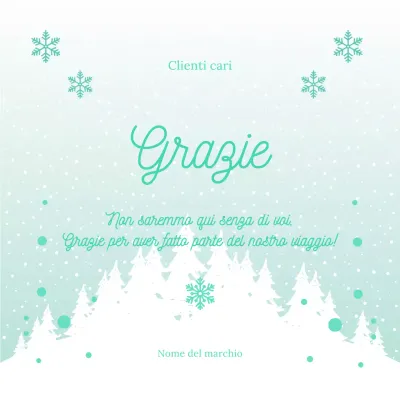 Social Media Square con auguri di Natale minimalisti verdi e beige