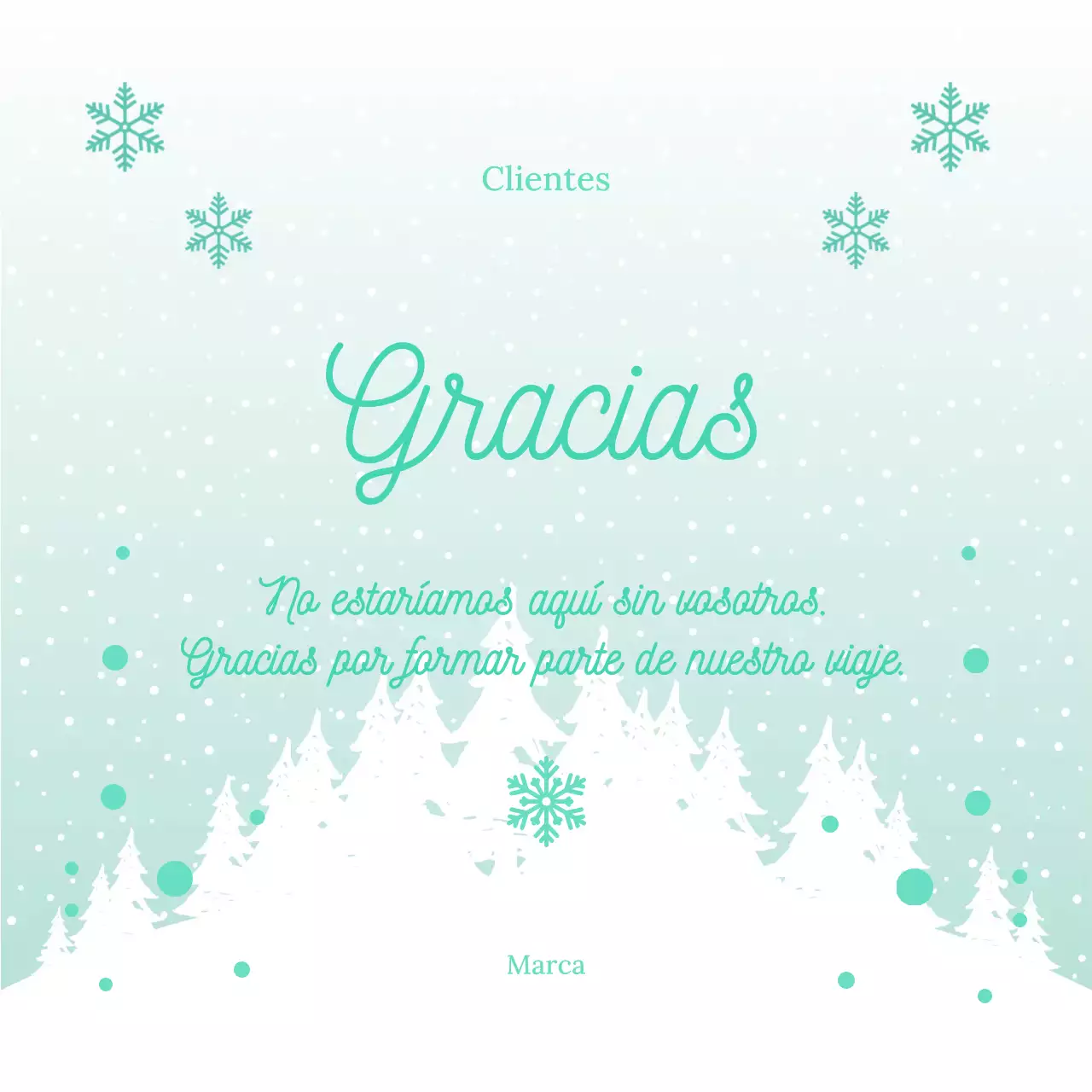 Cuadrado de felicitación navideña minimalista verde y beige para redes sociales