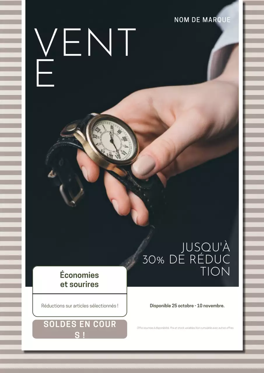 Affiche de soldes de mode minimaliste blanche et verte pour le Nouvel An