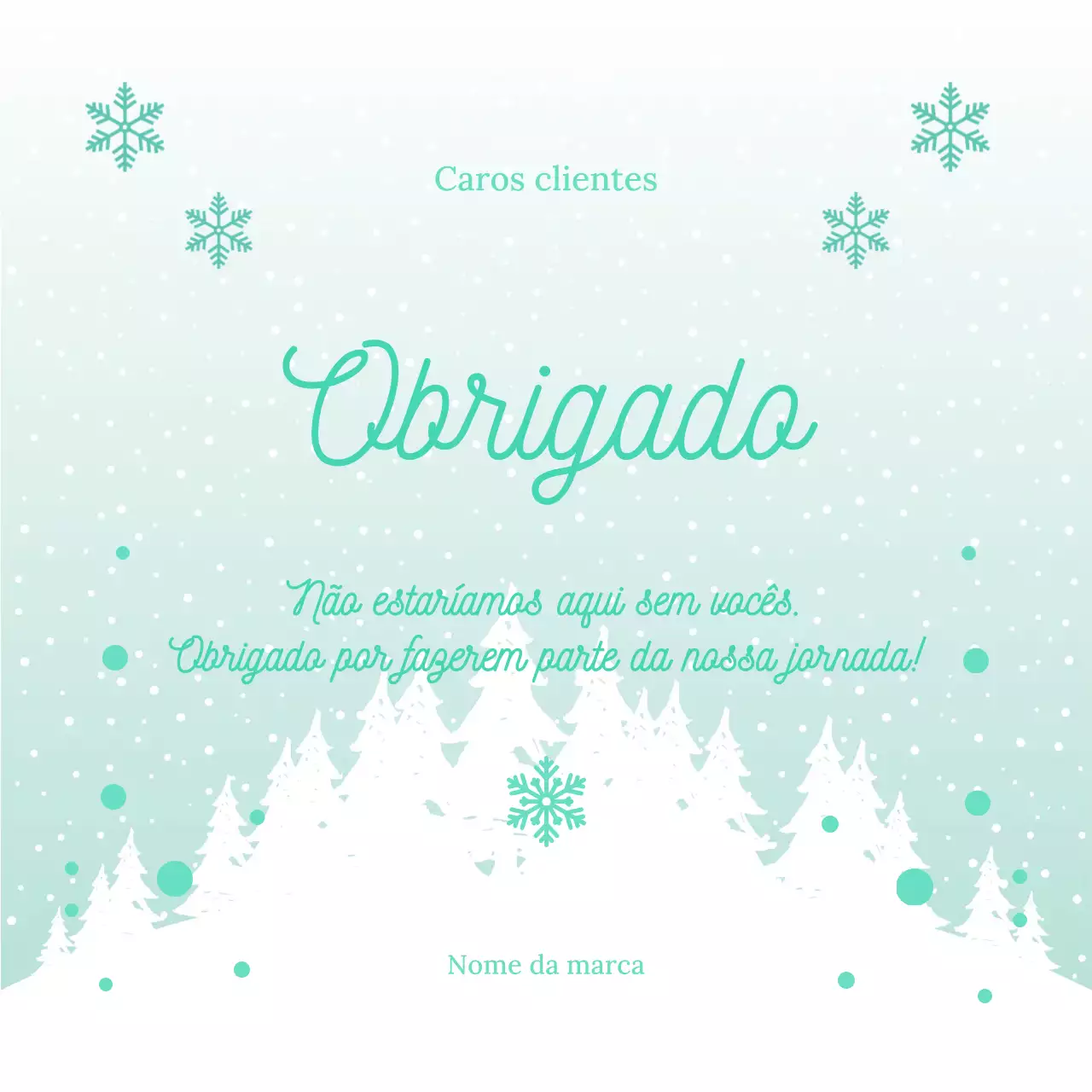 Mensagem minimalista de Natal em tons de verde e bege para redes sociais.