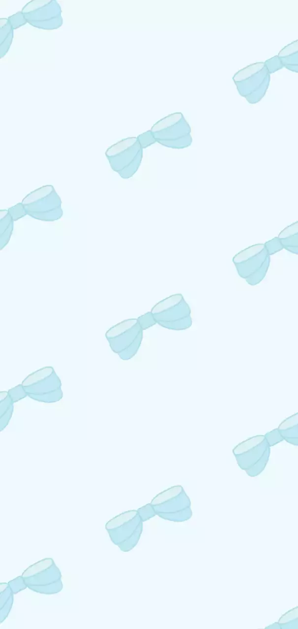 하늘색의 깔끔하고 심플한 리본 휴대폰 화면