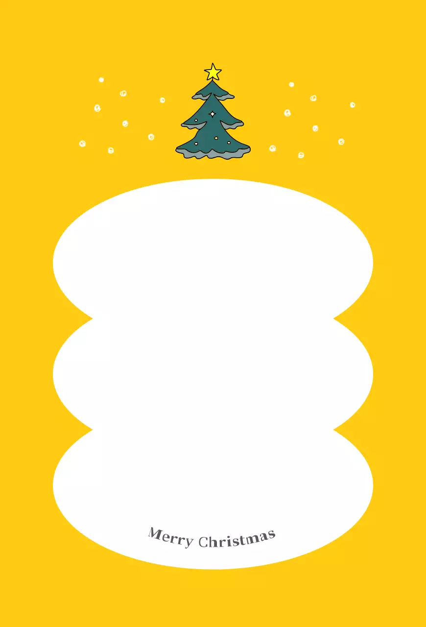 흰색 아기자기한 크리스마스 기념