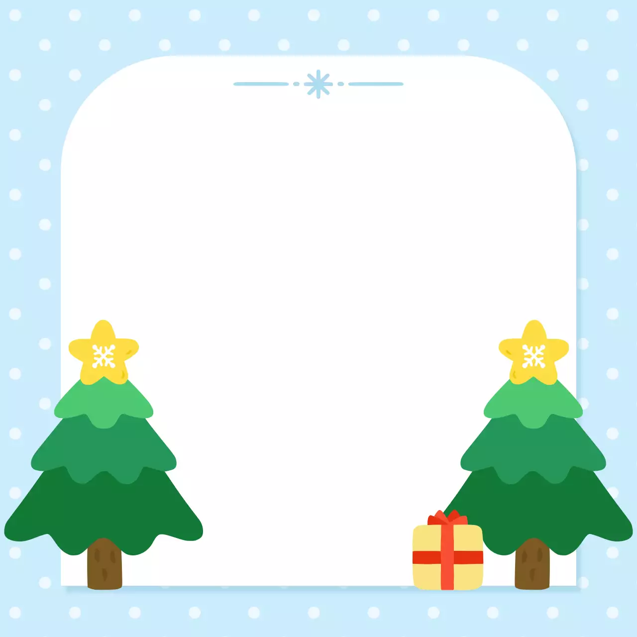 하늘색의 심플 겨울 트리 미니 노트