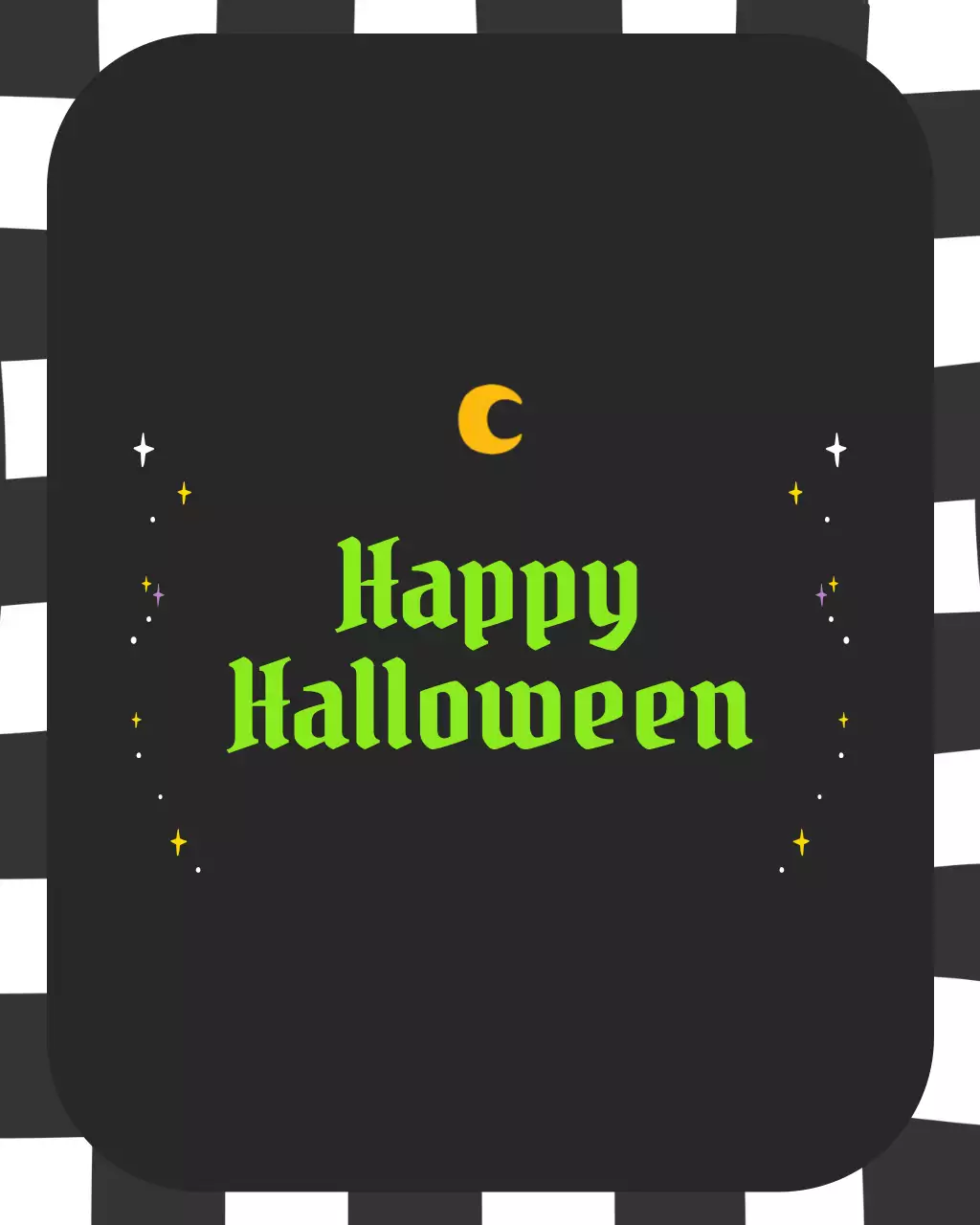 흑백 심플한 할로윈데이 디자인