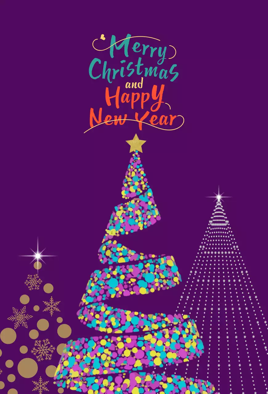 보라 모던 크리스마스 인사