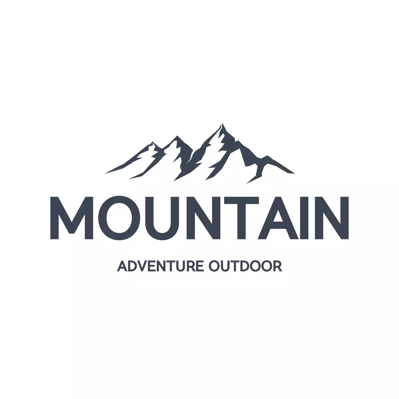 Black Minimal Mountain Adventure for Brand Identity