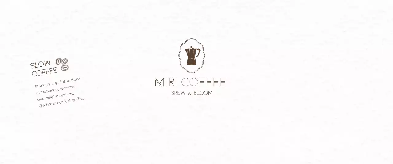 白 シンプル コーヒー ロゴ ロゴテキスト