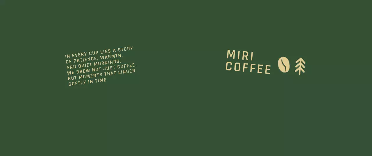 緑 シンプル コーヒー ロゴ ロゴテキスト