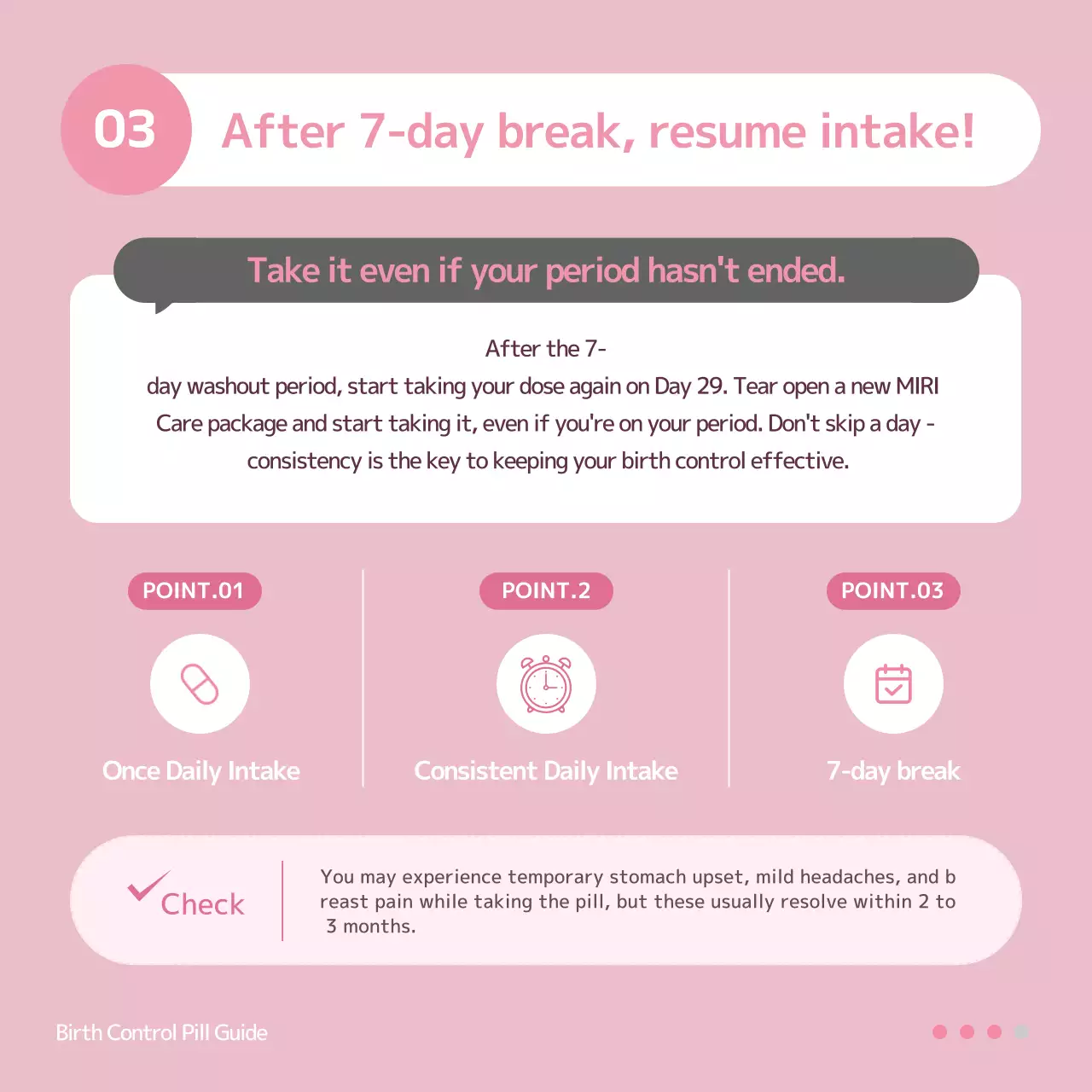 Pink Minimalist Contraception Guide