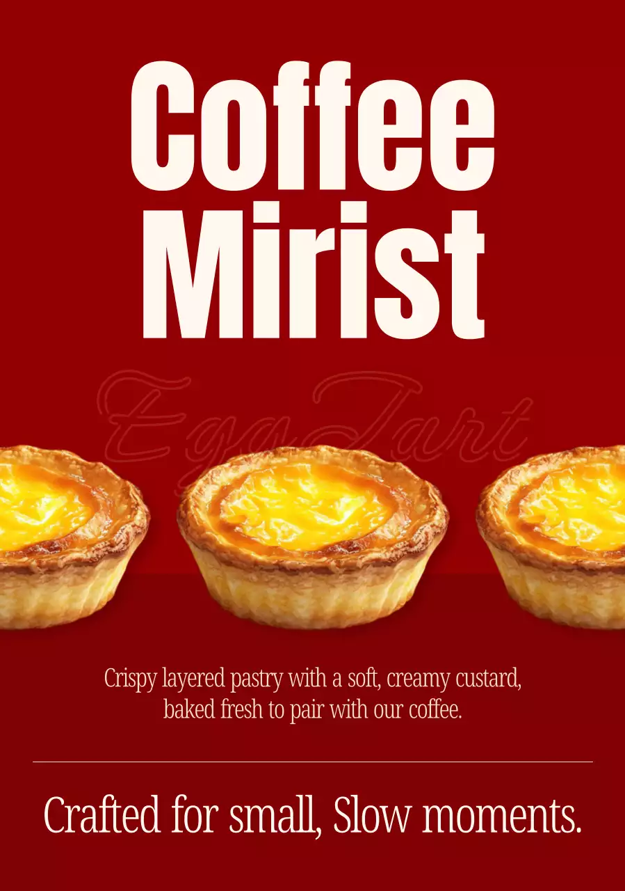 빨강 모던 디저트 광고