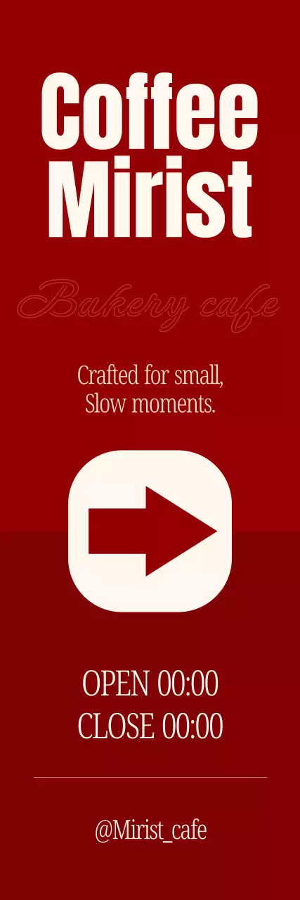 빨강 심플 카페 광고