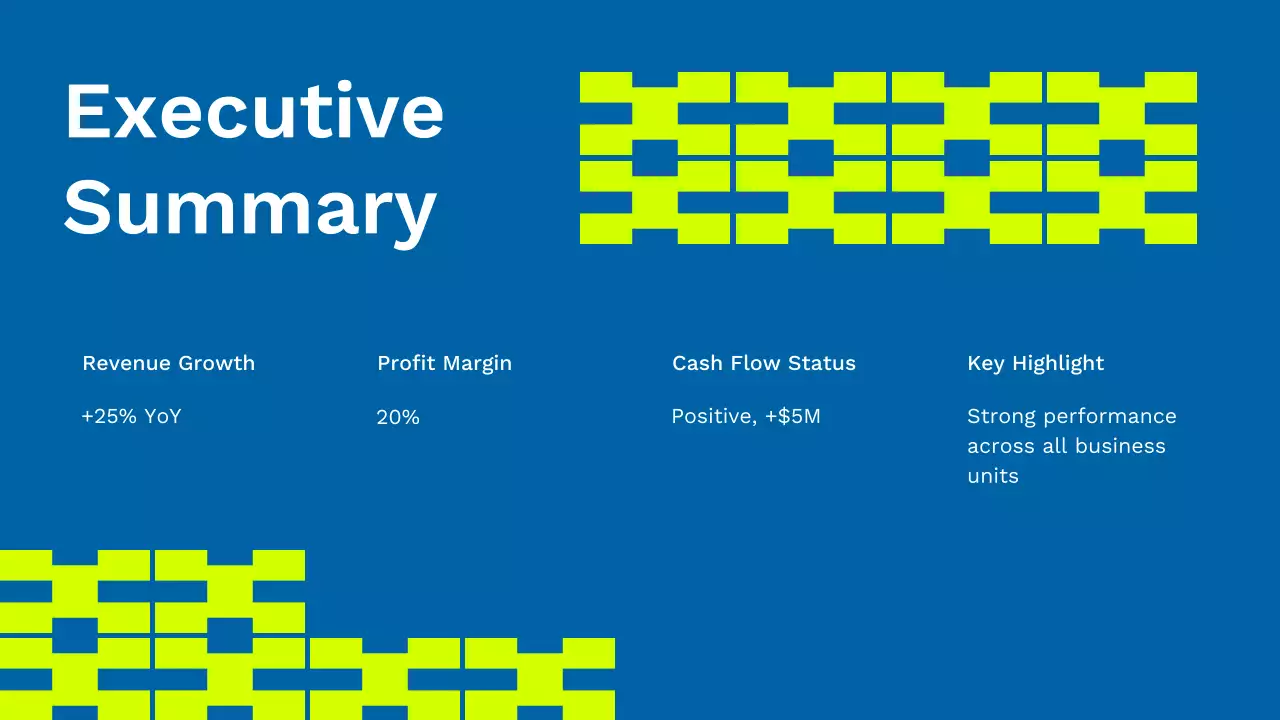 Neon Modern Financial Report