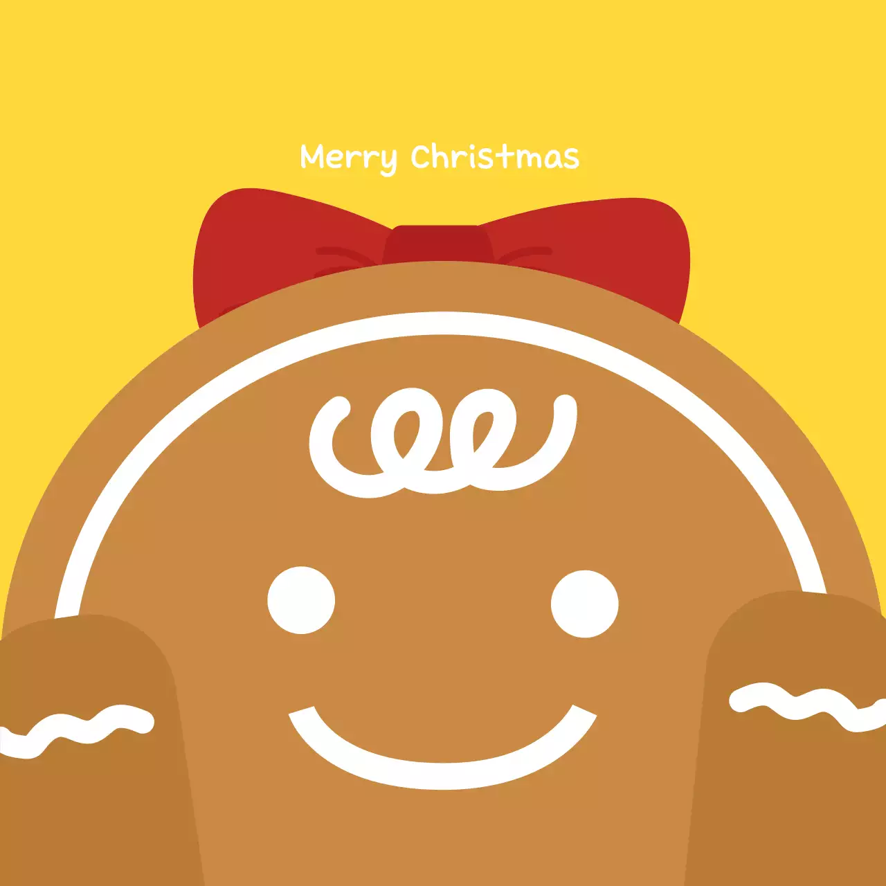 노랑 아기자기한 크리스마스 인사