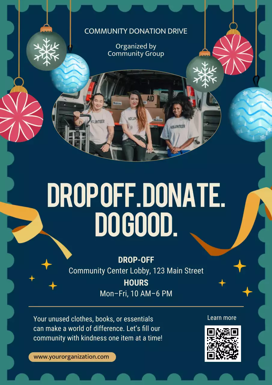 Red Modern Community Promotion Poster