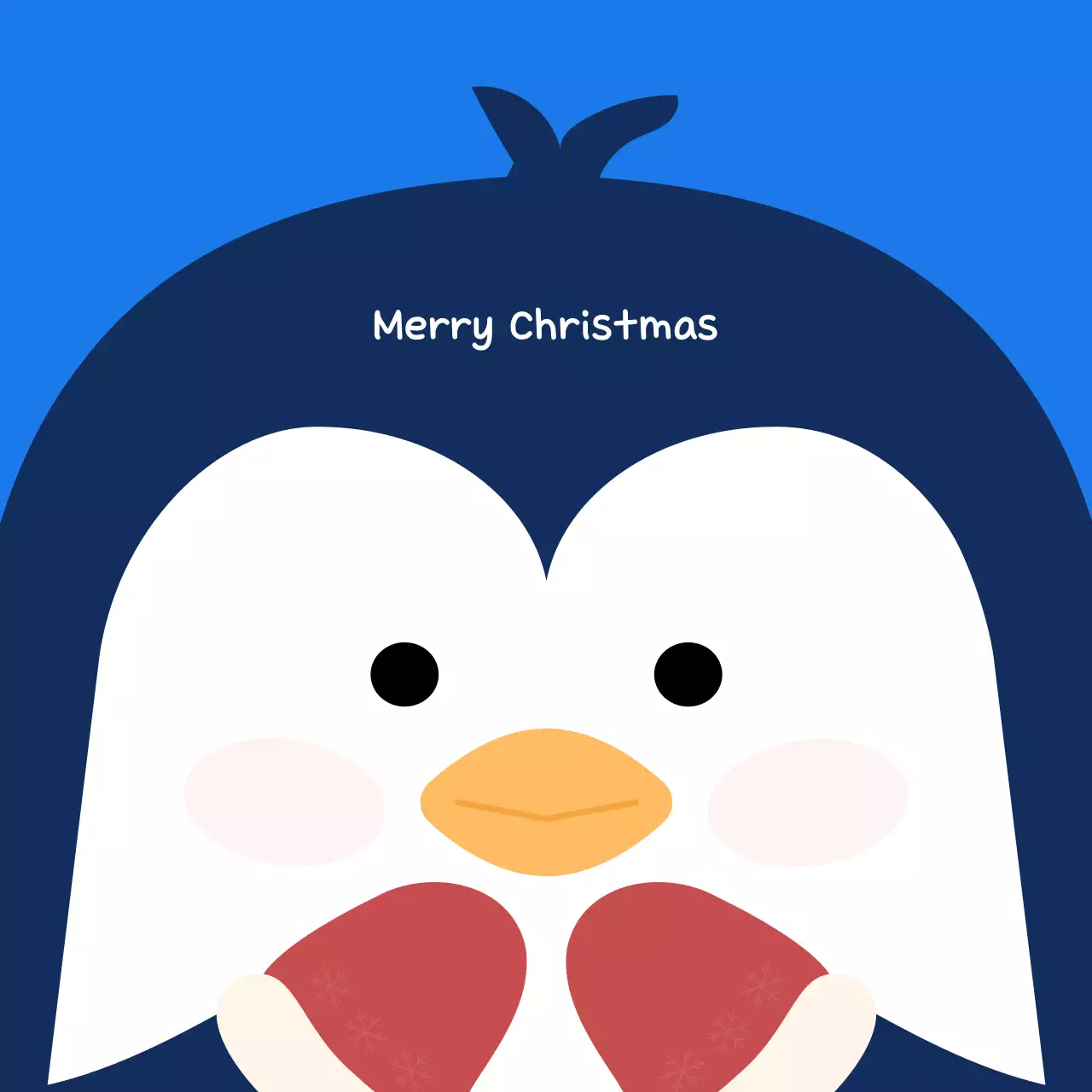 파랑 아기자기한 크리스마스 연말 인사