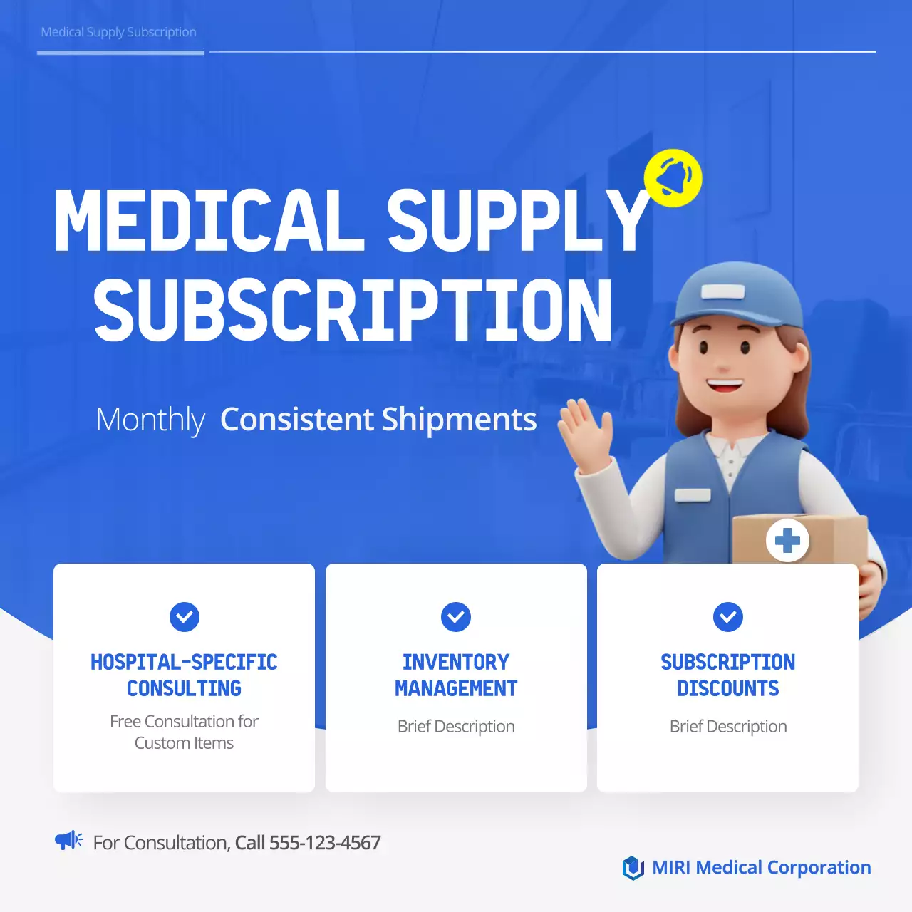 promoção médica moderna azul