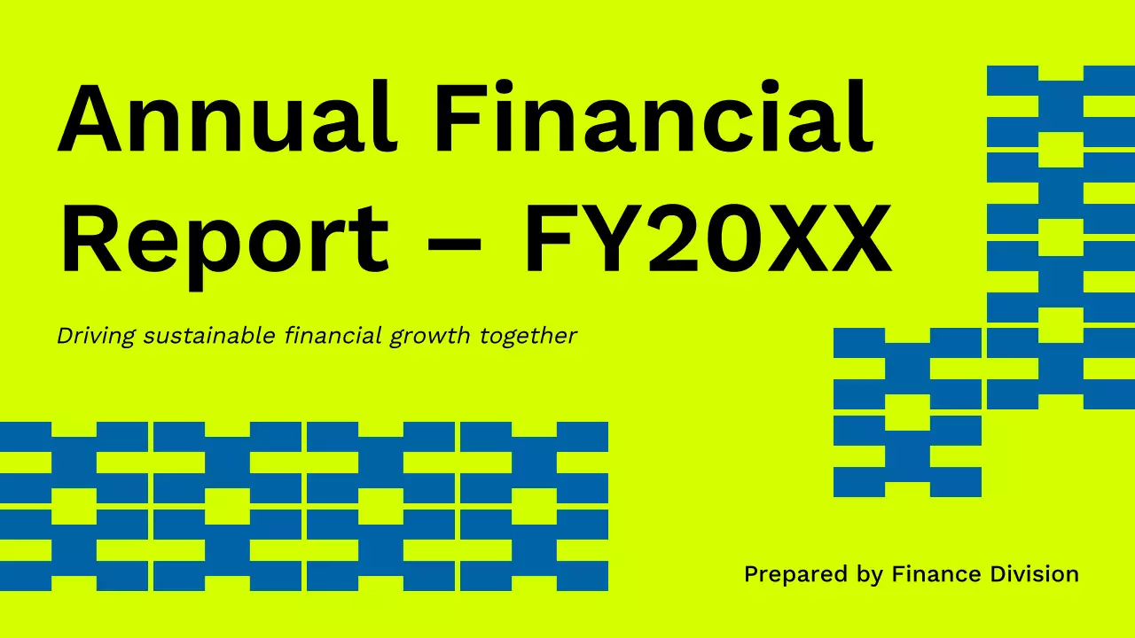Neon Modern Financial Report