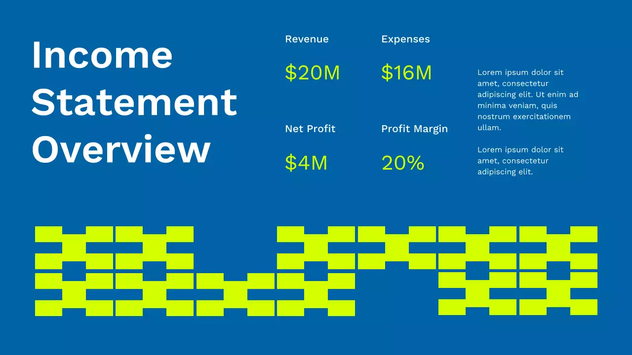 Neon Modern Financial Report