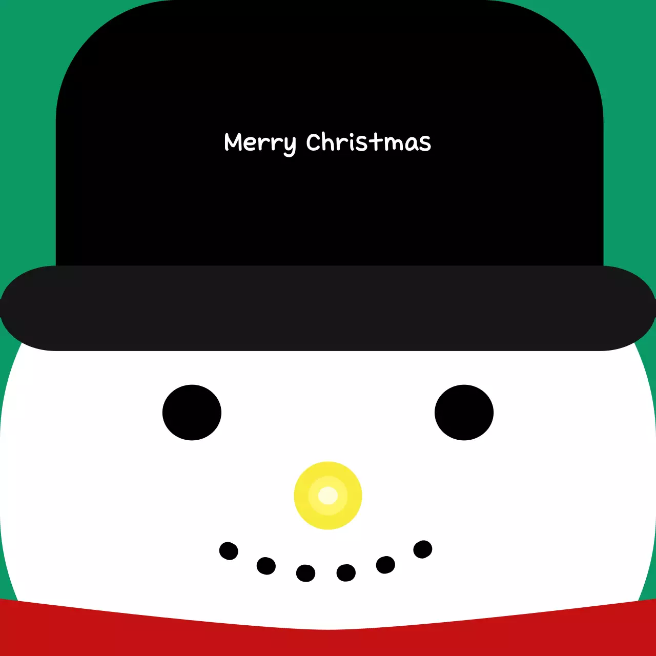 초록 심플 크리스마스 인사