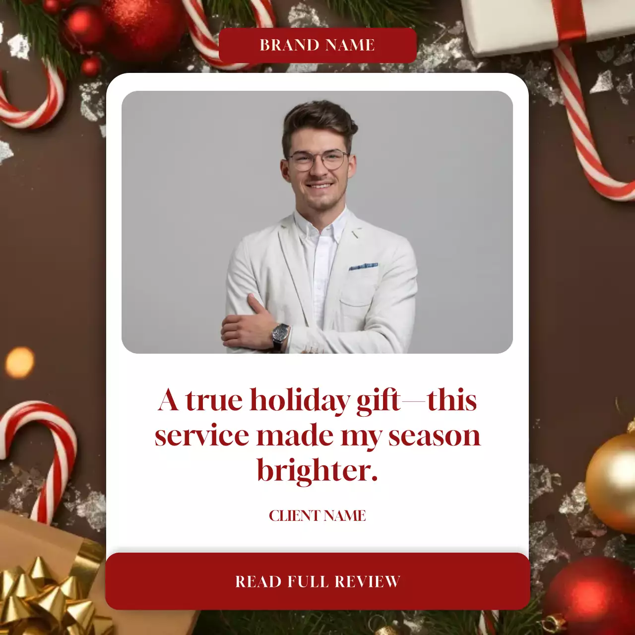 Green Elegant Holiday Advertisement Social Media Square