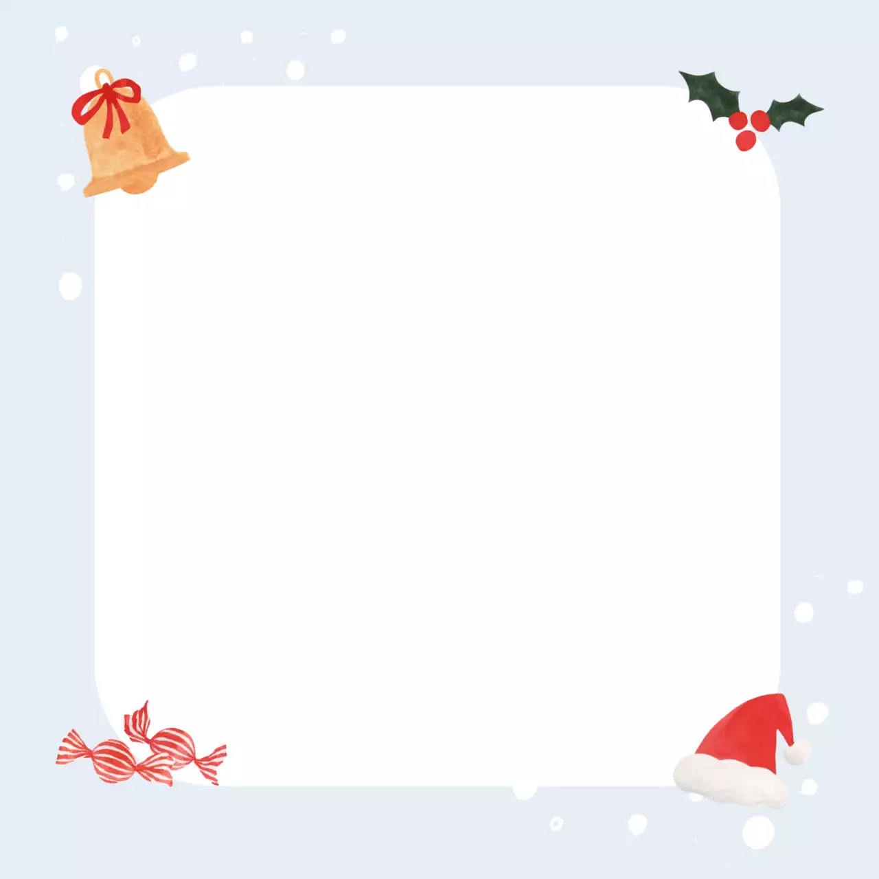 하늘색 아기자기한 크리스마스 메모 디자인