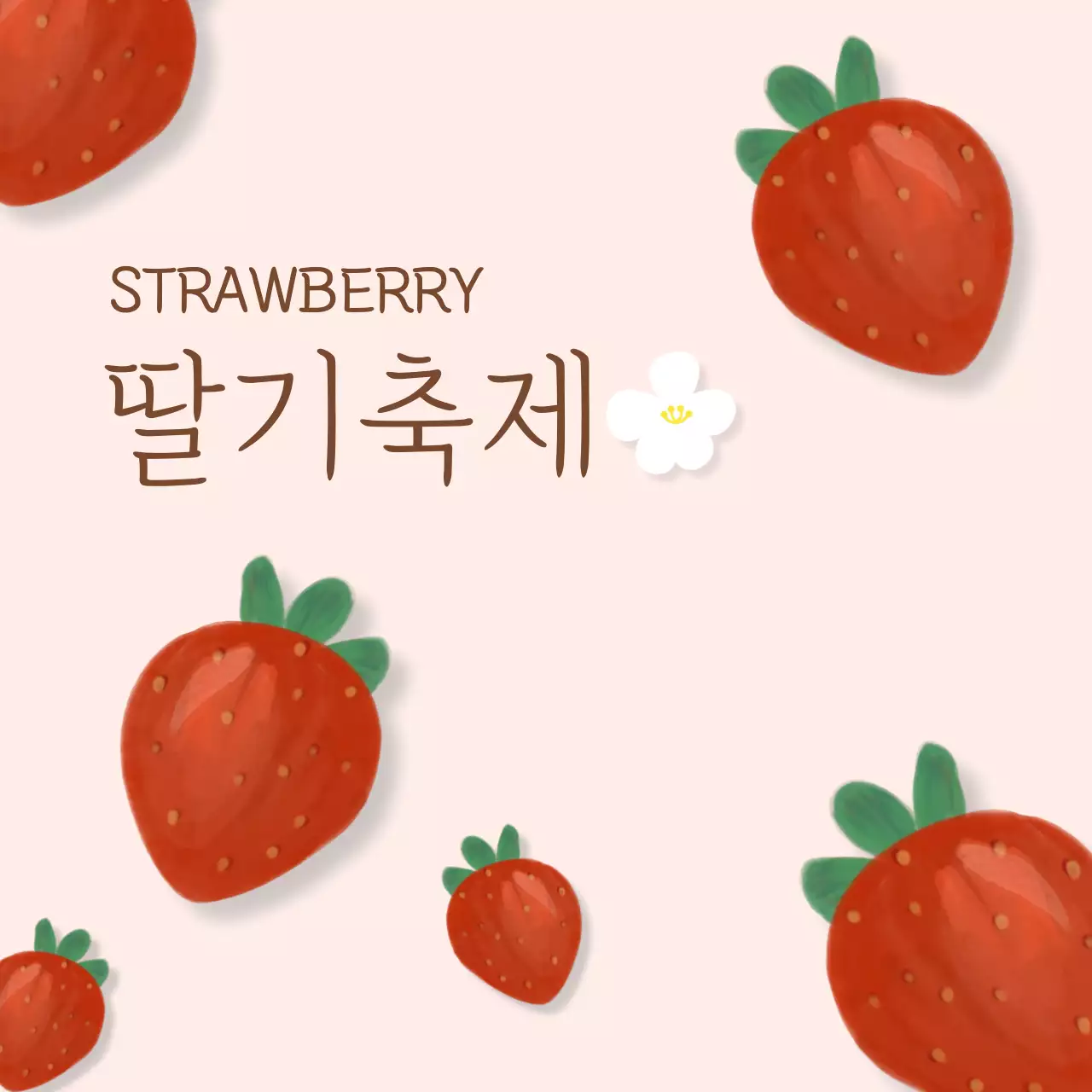 핑크 아기자기한 축제 안내