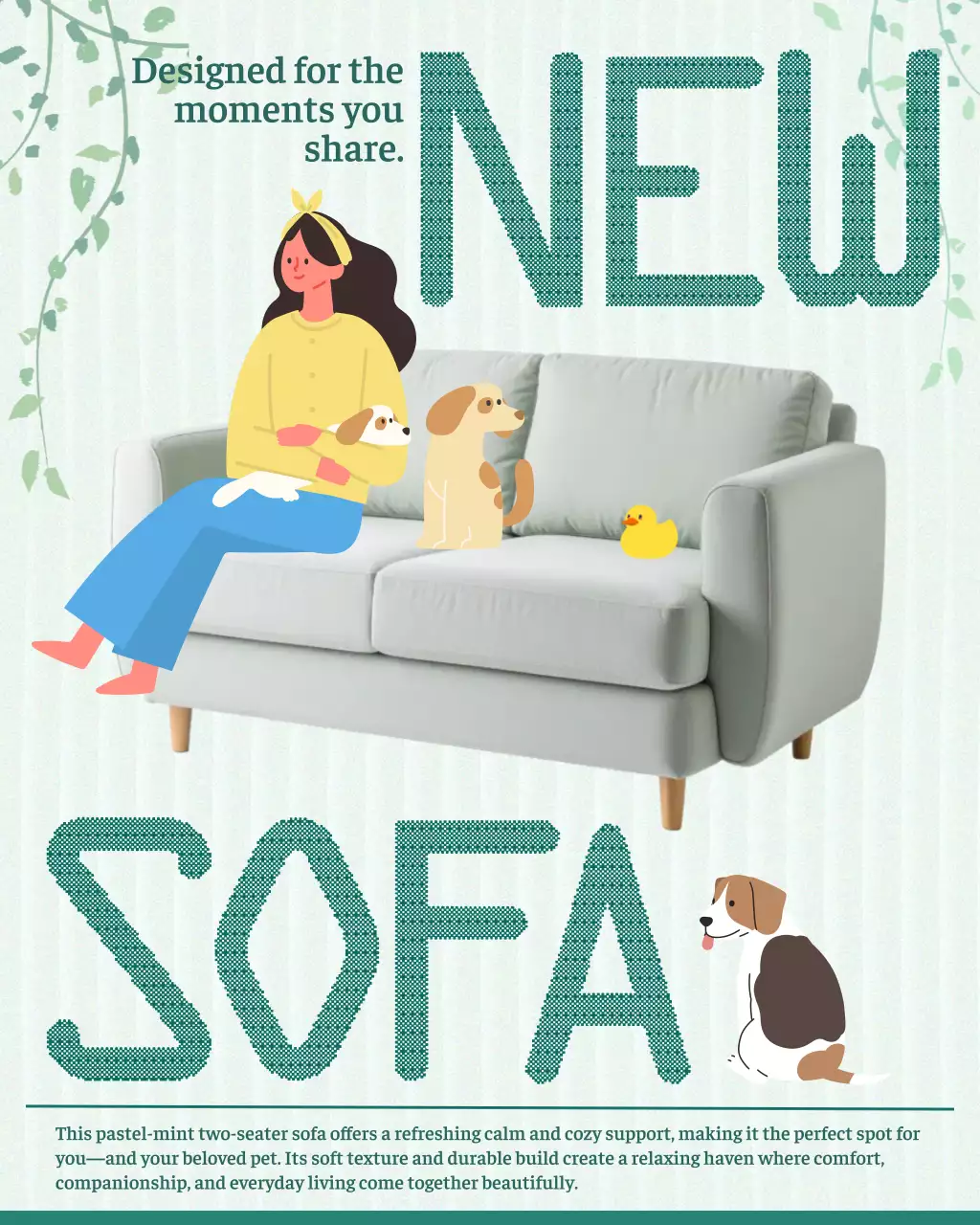 민트 아기자기한 가구 광고