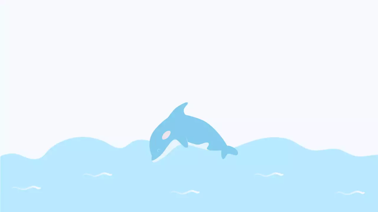 하늘색 단순 바다 포스터