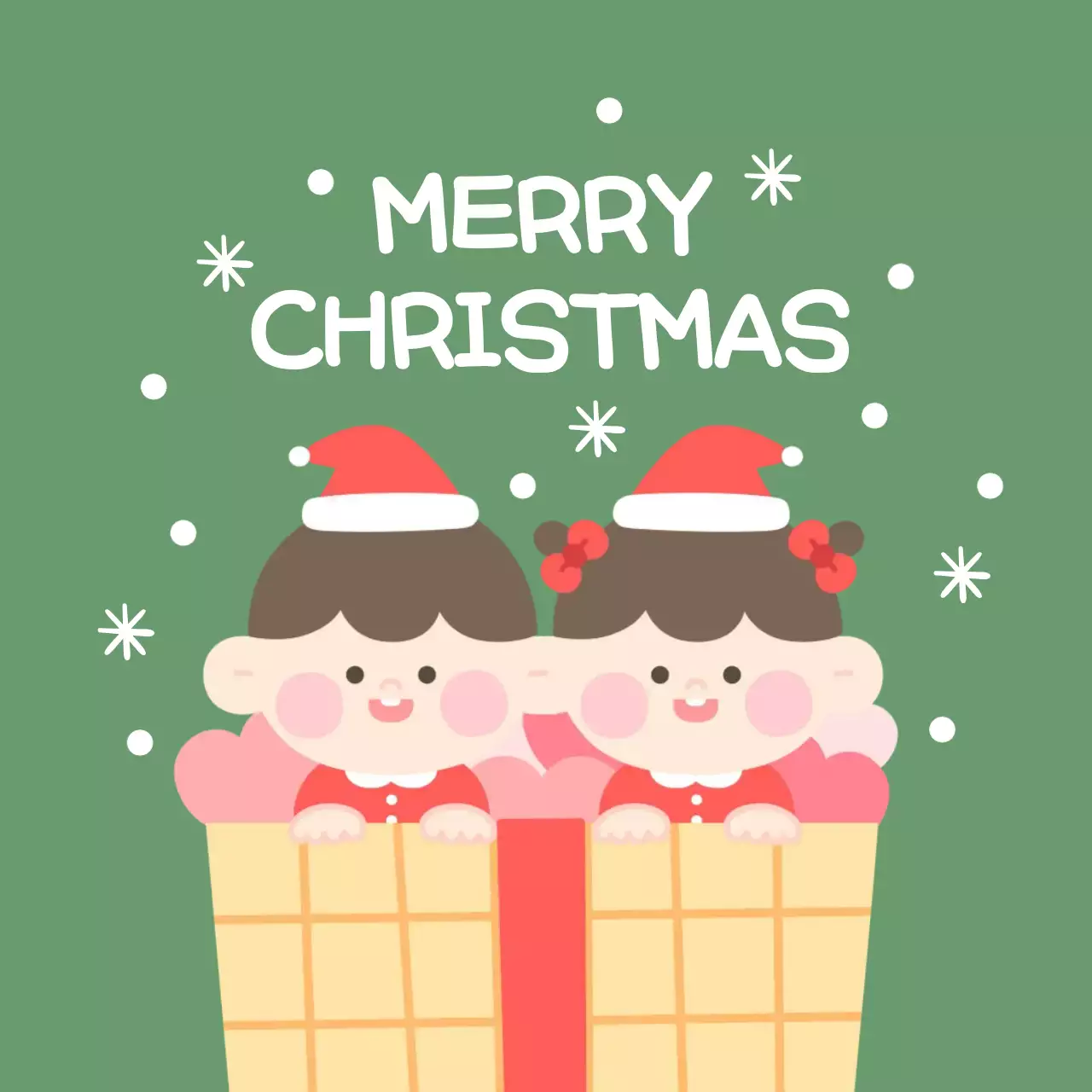 초록색의 귀여운 크리스마스 상품
