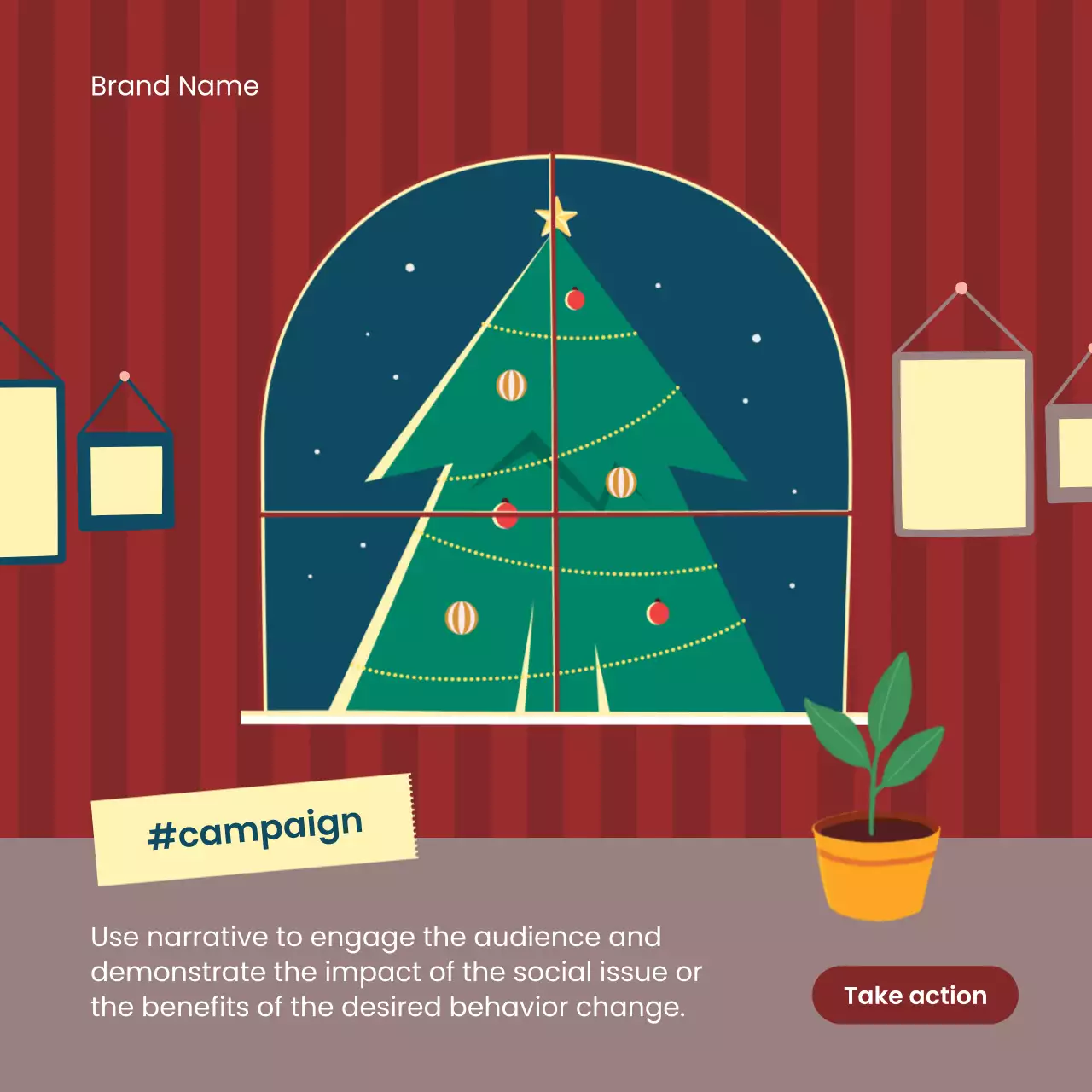 Red Modern Holiday Promotion Social Media Post